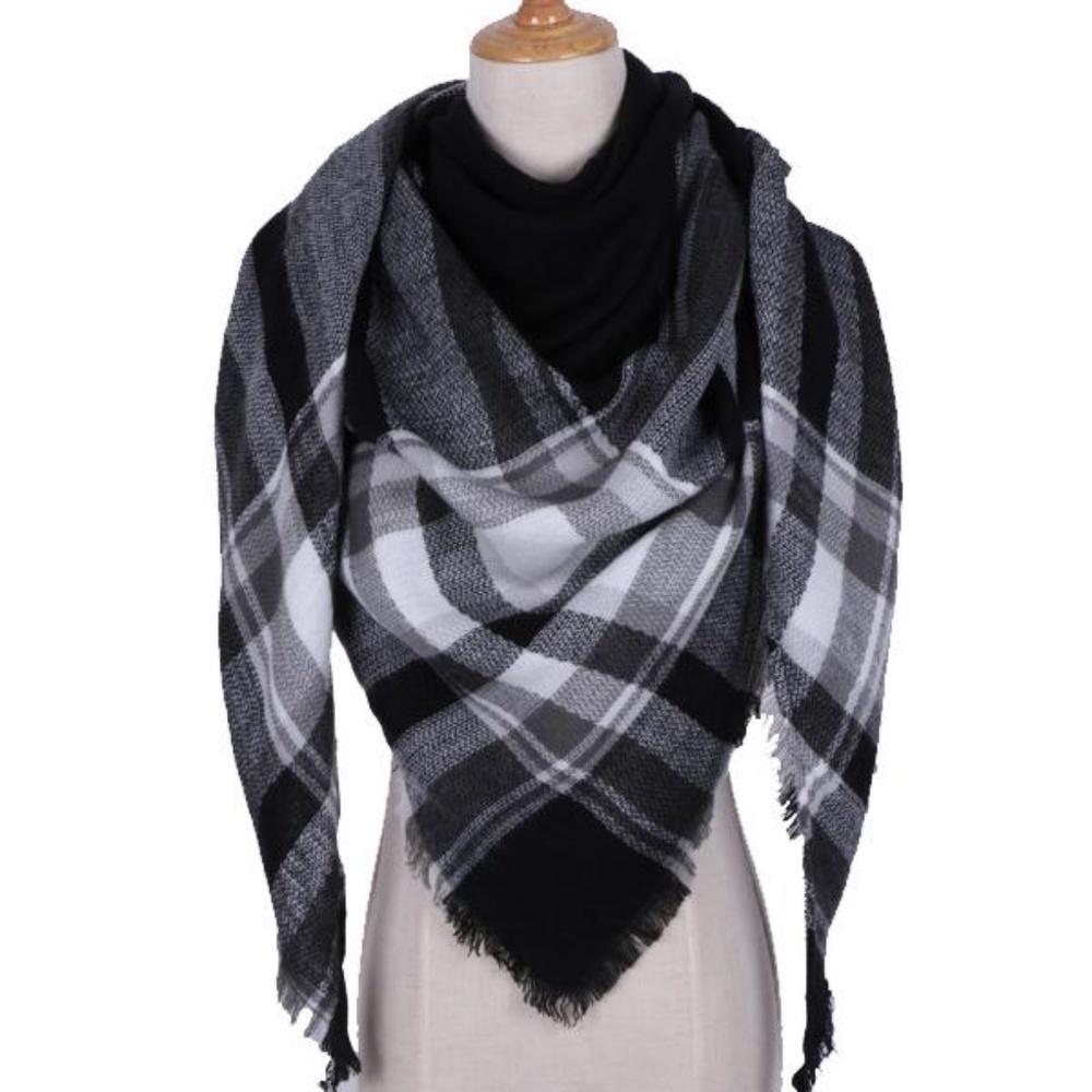 Triangle Black Scarves NWT